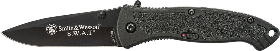 Smith & Wesson Knives SWATMBCP S.W.A.T. Folding Plain Black 4034 Stainless Steel Blade with Pocket Clip