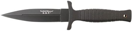 Smith & Wesson SWHRT9BCP HRT 4.75" Fixed Blade Full Tang Spear Point 7Cr17MoV SS Blade TPR Handle w/Leather Sheath