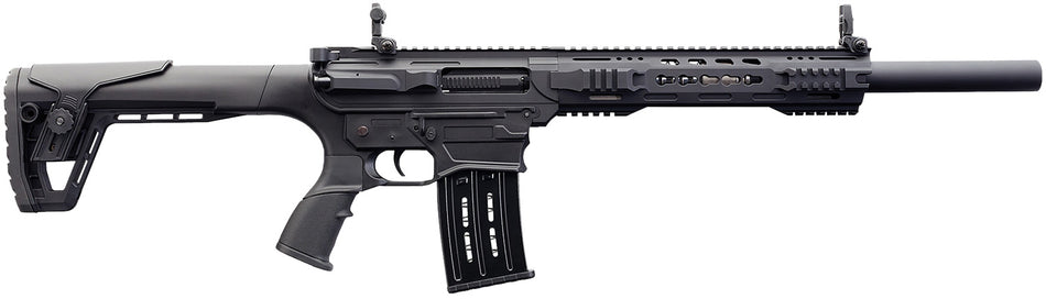 Charles Daly 930191 AR 12T Full Size Frame 12 Gauge Semi-Auto 3" 5+1 18.50" Black Steel Barrel, Black Aluminum Receiver, Black Synthetic Stock w/Adj Comb, Black Polymer Grip