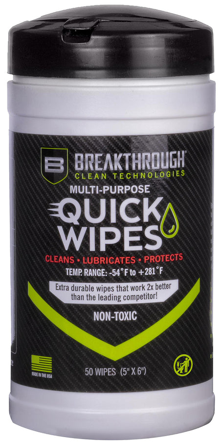 Breakthrough Clean Quick Wipes CLP 5x6 Inch 50 Pack BTCLPQW50