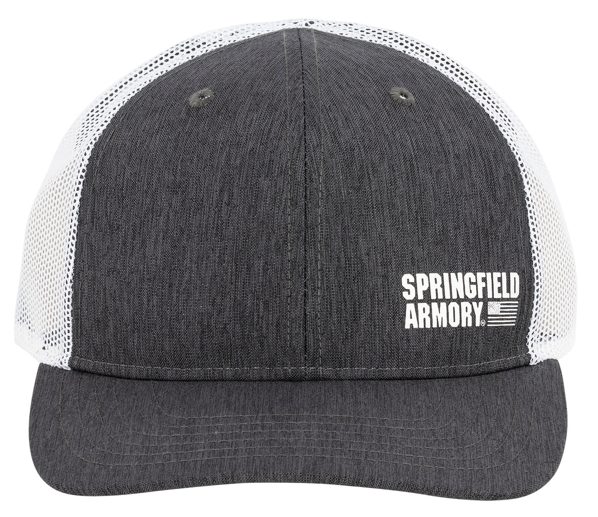 Springfield Armory Flag Structured Trucker Hat Black Gray Adjustable Snapback