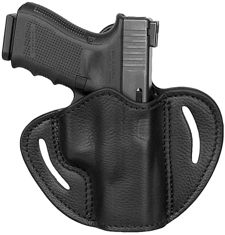 1791 Gunleather Ultra Custom Memory-Lok OWB Holster Size 2.1 Night Sky Black Leather - Springfield XD/Glock 17 RH