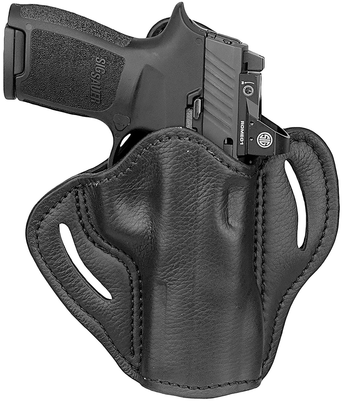 1791 Gunleather Ultra Custom Memory-Lok OWB Holster Size 2.4 Night Sky Black Leather - Sig P320/XD-M RH