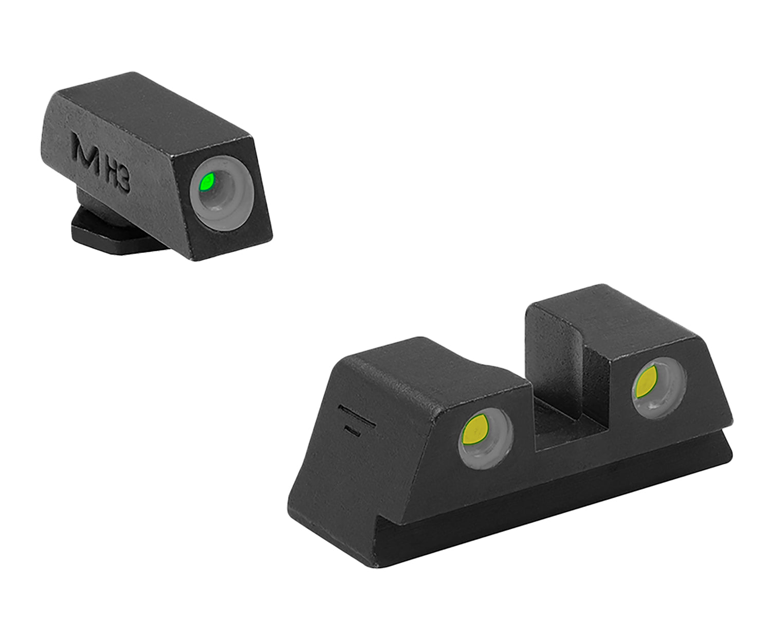 Meprolight USA Tru-Dot Green Tritium Front Yellow Tritium Rear White Dot Sights Glock 42/43/43X/48