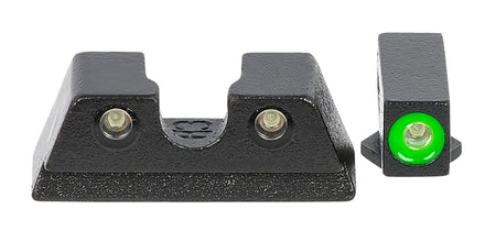 Meprolight Hyper-Bright Fixed Night Sight Set Green Tritium Green Outline Front/Black Rear Glock 42/43