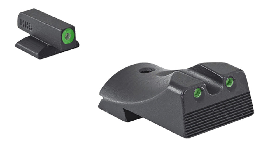 Meprolight Hyper-Bright Fixed Night Sight Set Green Tritium Green Outline Kimber 1911 Slant TLE Aegis