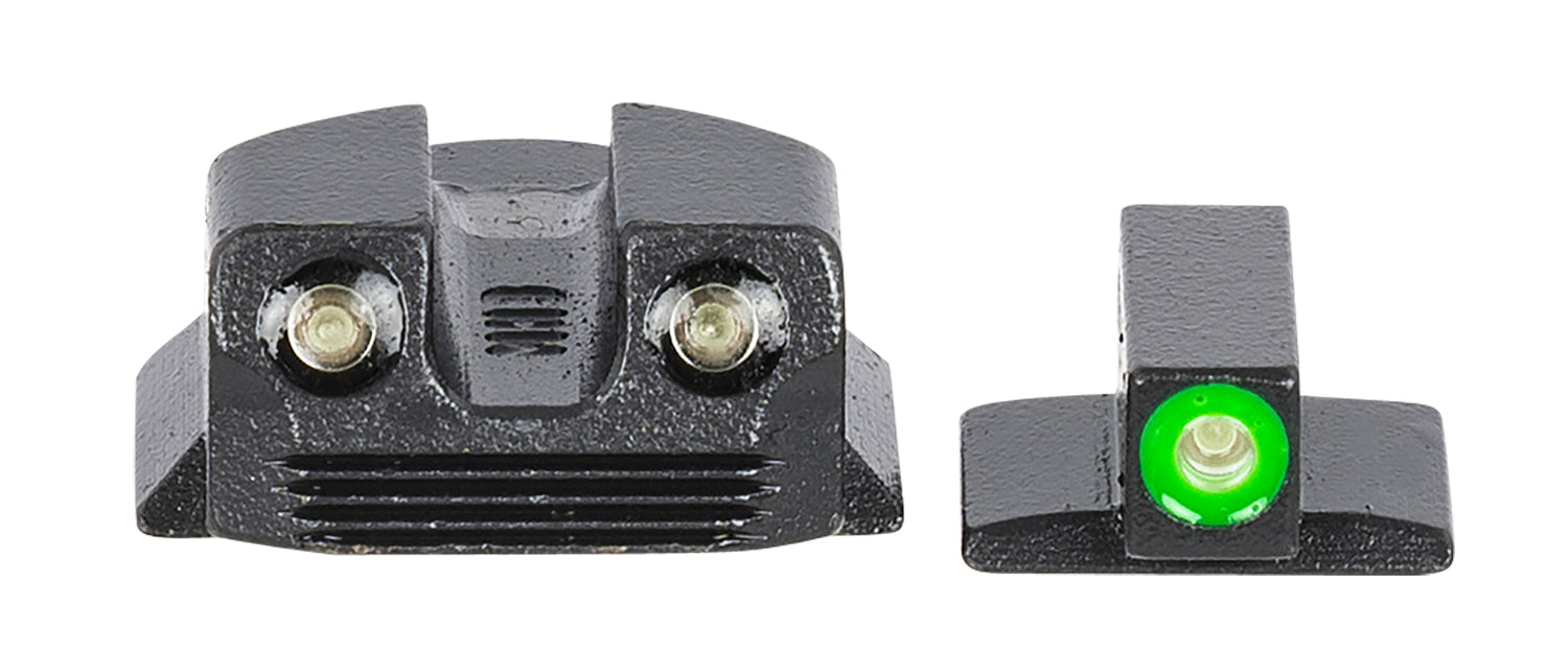 Meprolight Hyper-Bright Fixed Night Sight Set Green Tritium Green Outline Black Frame Kimber Micro 9