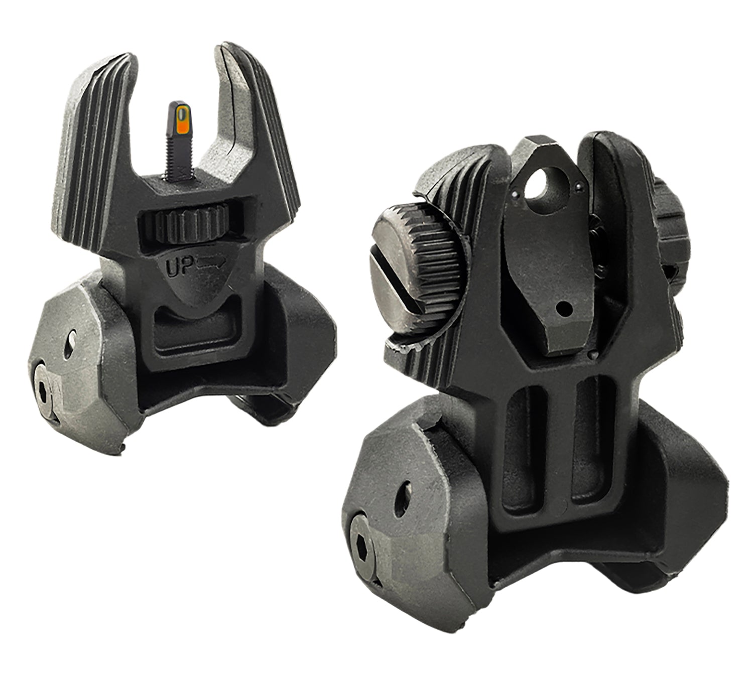 Meprolight USA FRBS 403220 AR-15 Flip-Up Orange Tritium Front/Green Rear Night Sight Set Black
