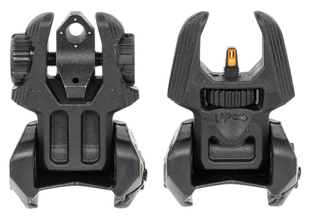 Meprolight USA FUBS 403240 AR Platform Flip-Up Orange Front/Green Rear Tritium Sight Set Picatinny