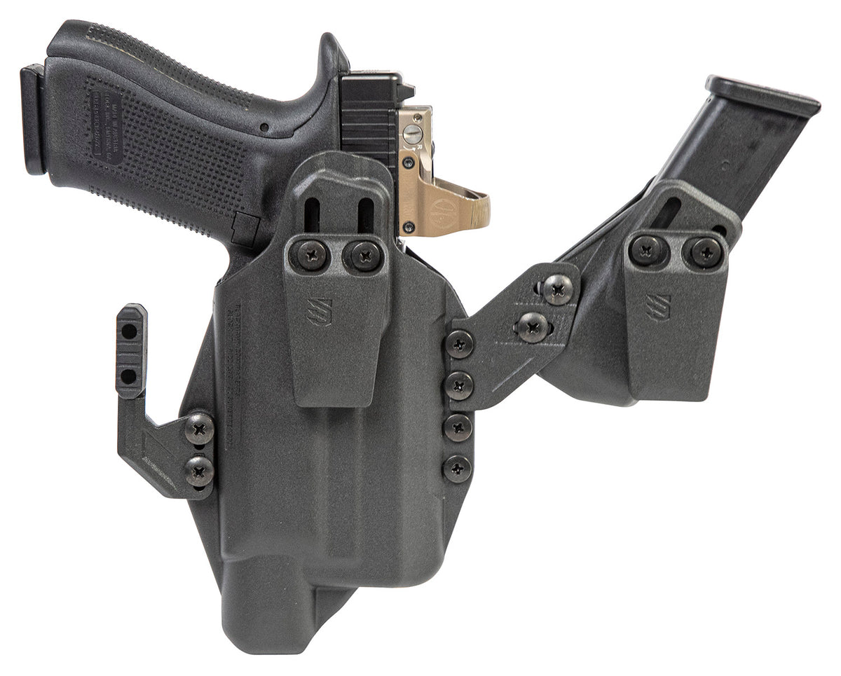 Blackhawk Stache IWB Concealment Holster Black Polymer Belt Clip Fits Glock 43X/48 w/SureFire XSC Ambidextrous