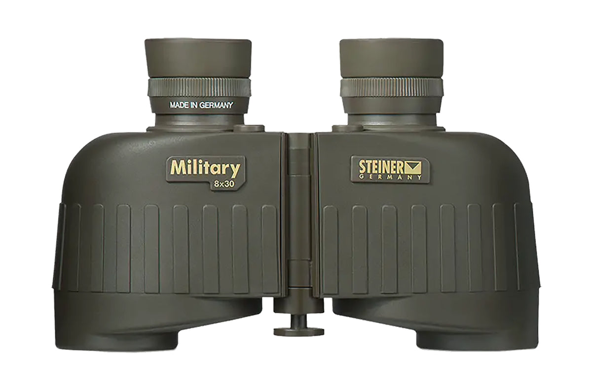 Steiner 2640 M830r Military Binocular 8x30mm, Mil Radian Reticle, Floating Prism, OD Green Makrolon/Rubber Armor