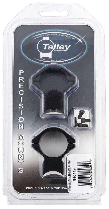 Talley 940412 Browning T-Bolt Scope Mount and Ring Combo 1" Tube Medium Height Black Anodized 0 MOA