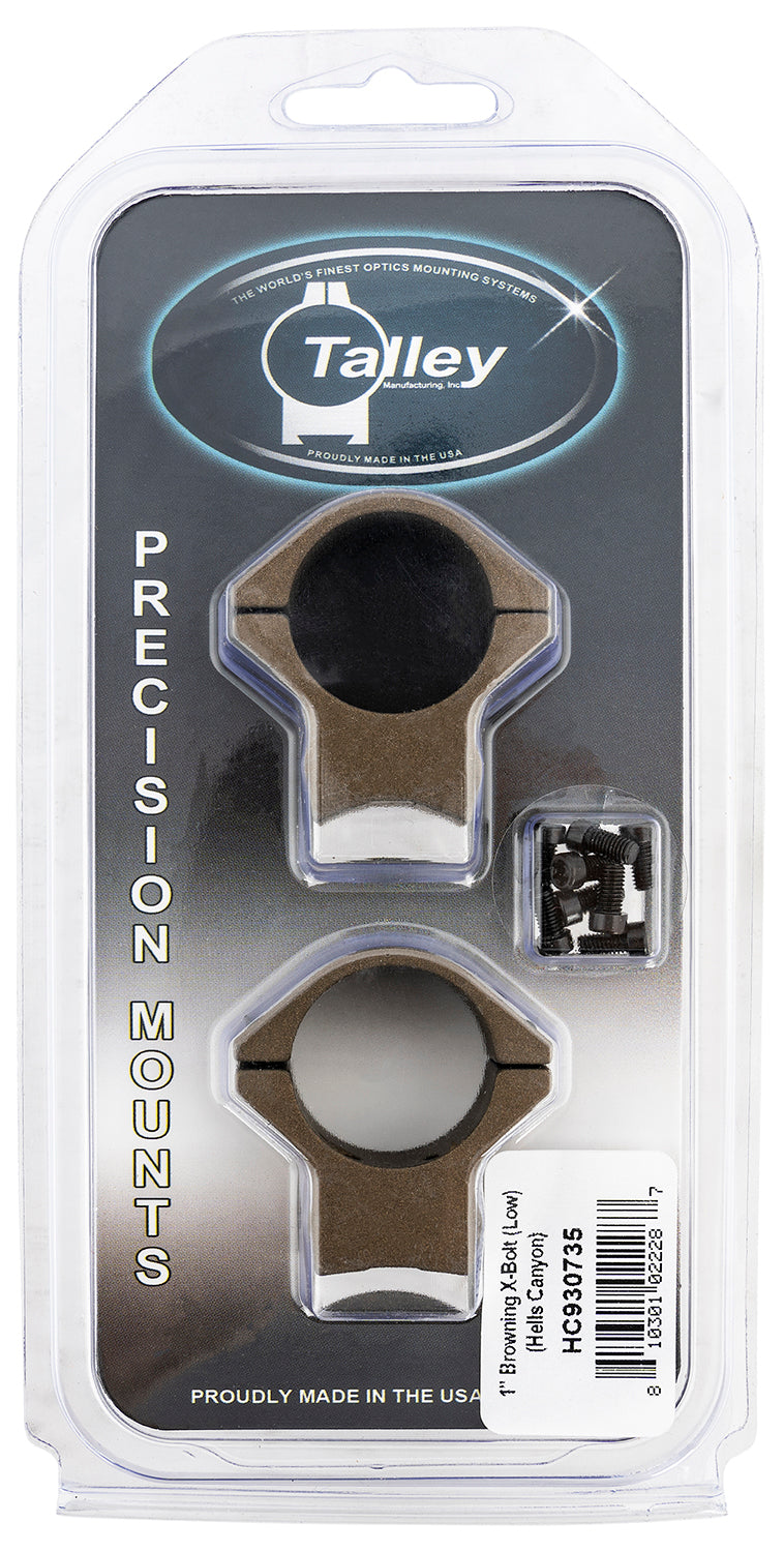 Talley HC930735 X-Bolt Scope Mount and Ring Combo 1" Tube Low Height Burnt Bronze Aluminum 0 MOA