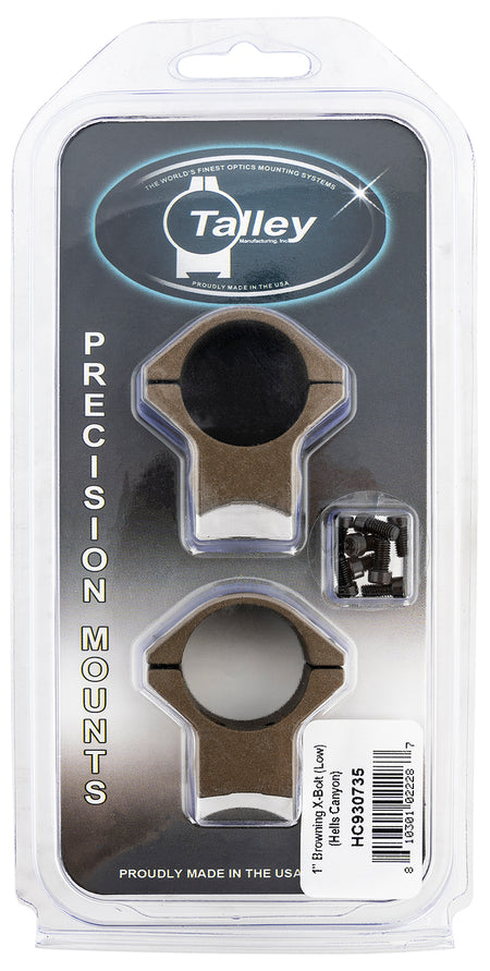Talley HC930735 X-Bolt Scope Mount and Ring Combo 1" Tube Low Height Burnt Bronze Aluminum 0 MOA
