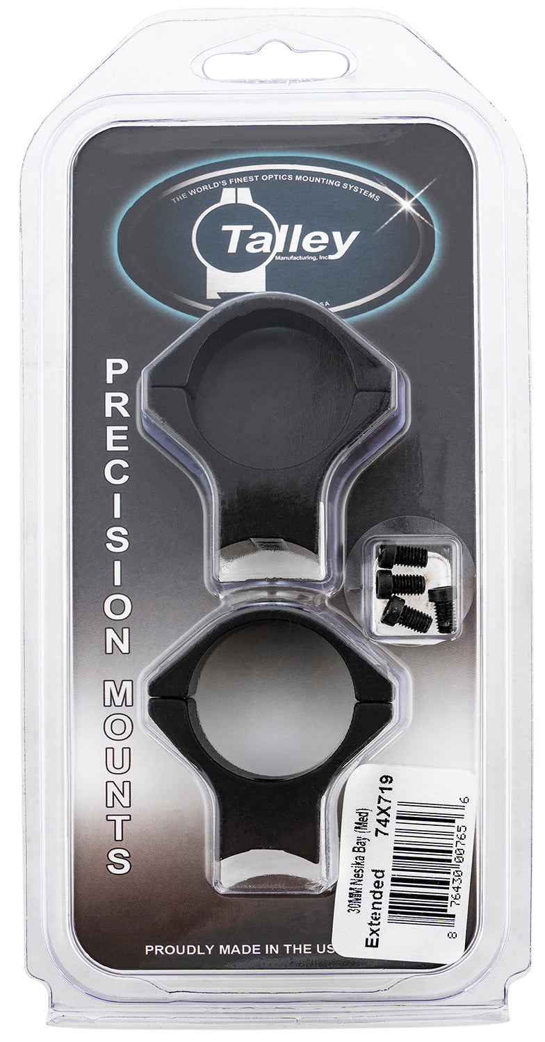Talley 74X719 Savage 30mm Extended Medium Scope Mount Ring Combo Black Anodized 0 MOA