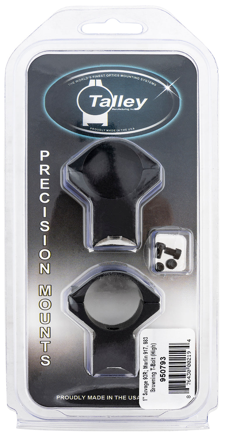 Talley 950793 Savage 93R/B.Mag/Mark II 1-Inch High Rings Scope Mount Combo Black Anodized