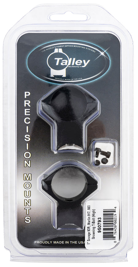 Talley 950793 Savage 93R/B.Mag/Mark II 1-Inch High Rings Scope Mount Combo Black Anodized