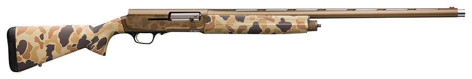 Browning 0119072004 A5 Wicked Wing 12 Gauge 28" 4+1 3.5" Burnt Bronze Cerakote Vintage Tan Camo Fixed Textured Grip Panels Stock Right Hand (Full Size) Includes Banded Invector-DS Extended Chokes