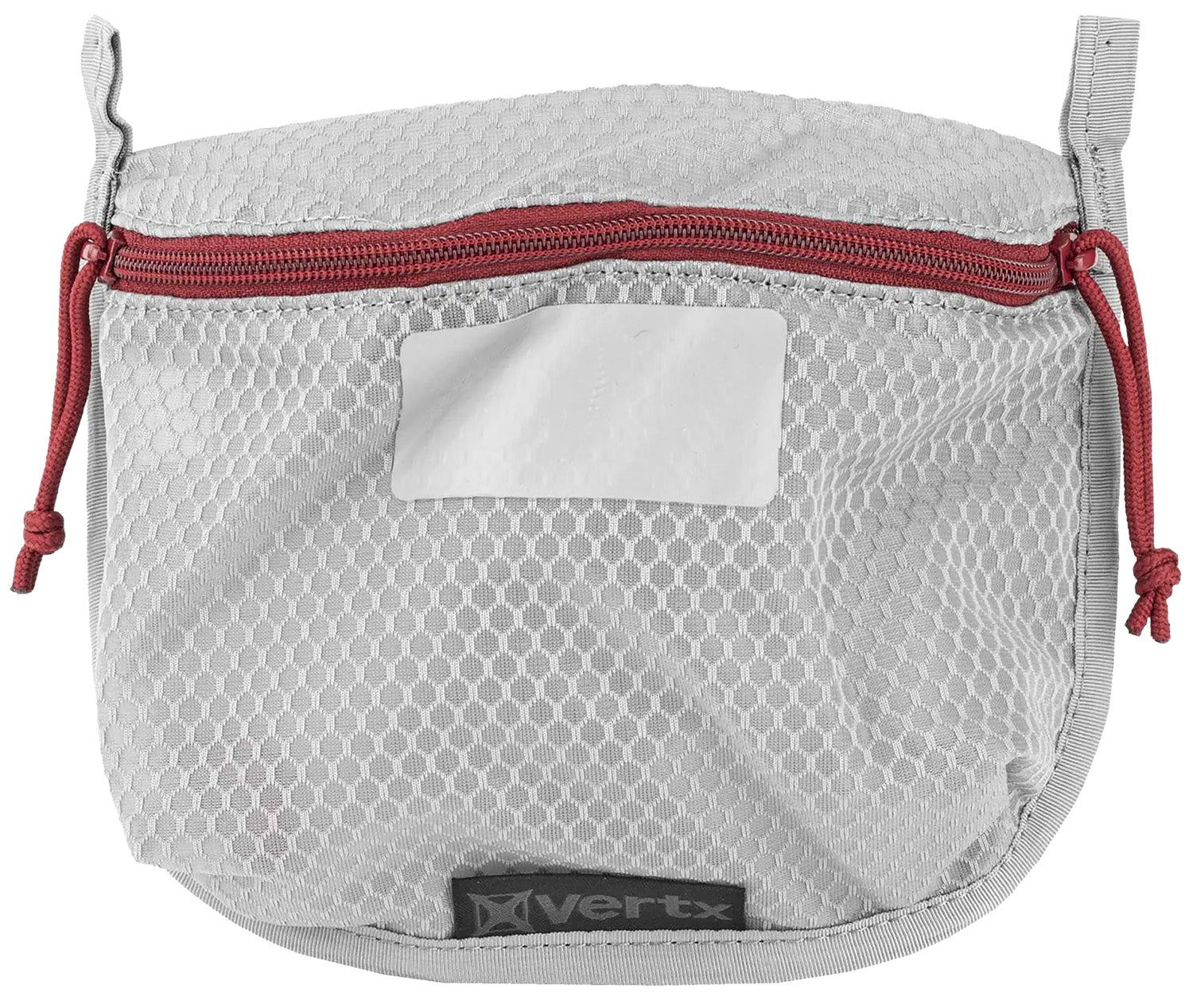 Vertx VTX5200AGYNA Medium Overflow Pouch White Nylon with Red Accents YKK Zipper 5x7.25"