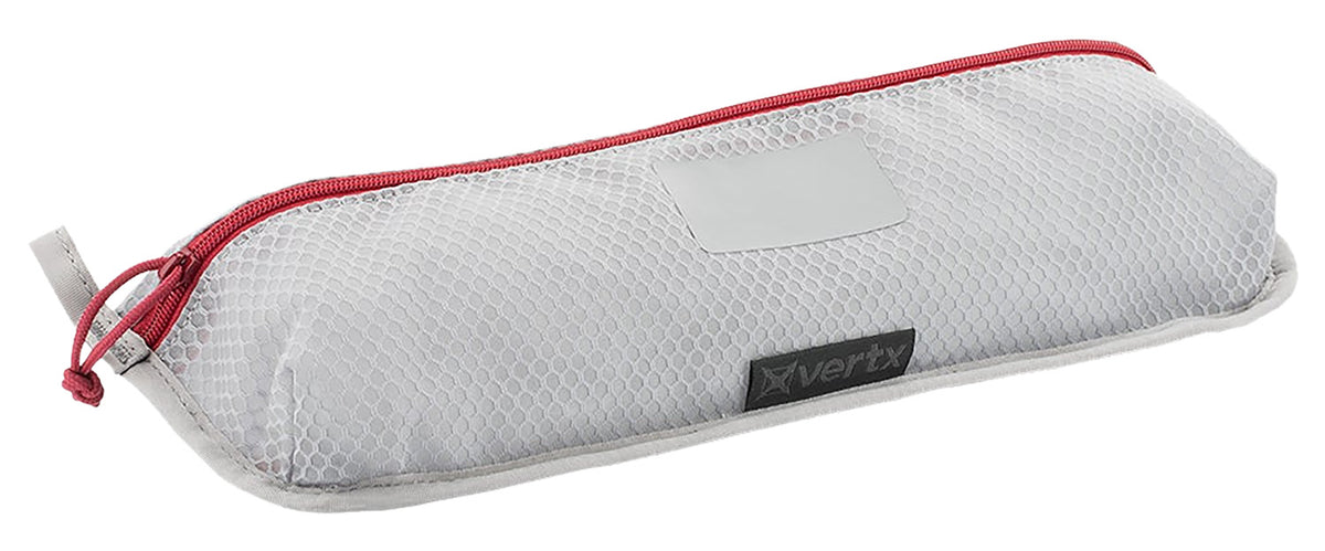 Vertx VTX5205AGYNA Large Overflow Pouch 2pk White Nylon with Red Accents YKK Zipper 15.5x5.2"