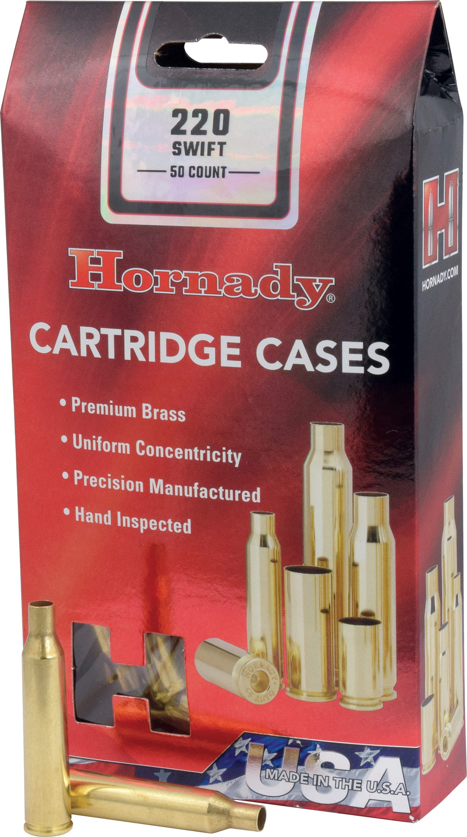 Hornady 220 Swift Unprimed Brass Cases 50/Box
