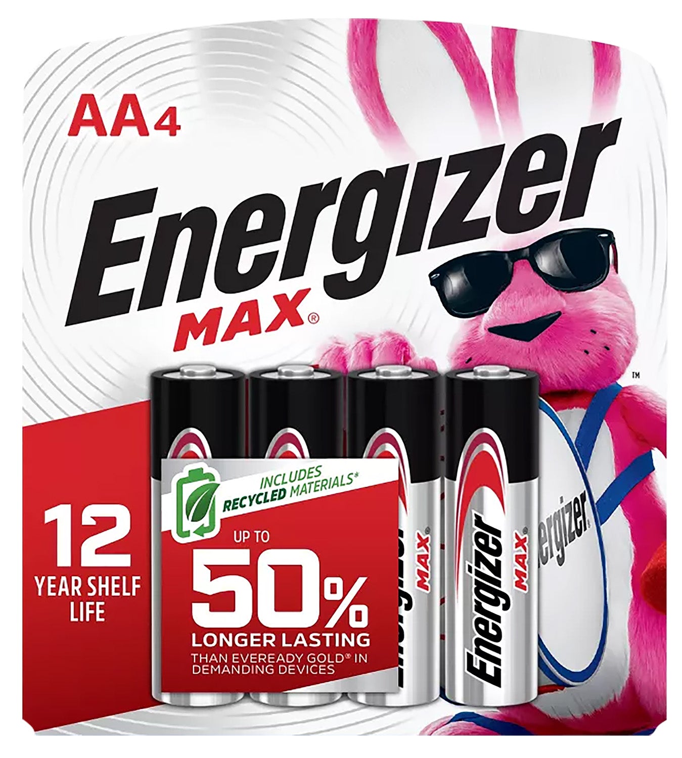 Energizer E91BP4 AA 1.5V Alkaline Max Batteries Pack of 4