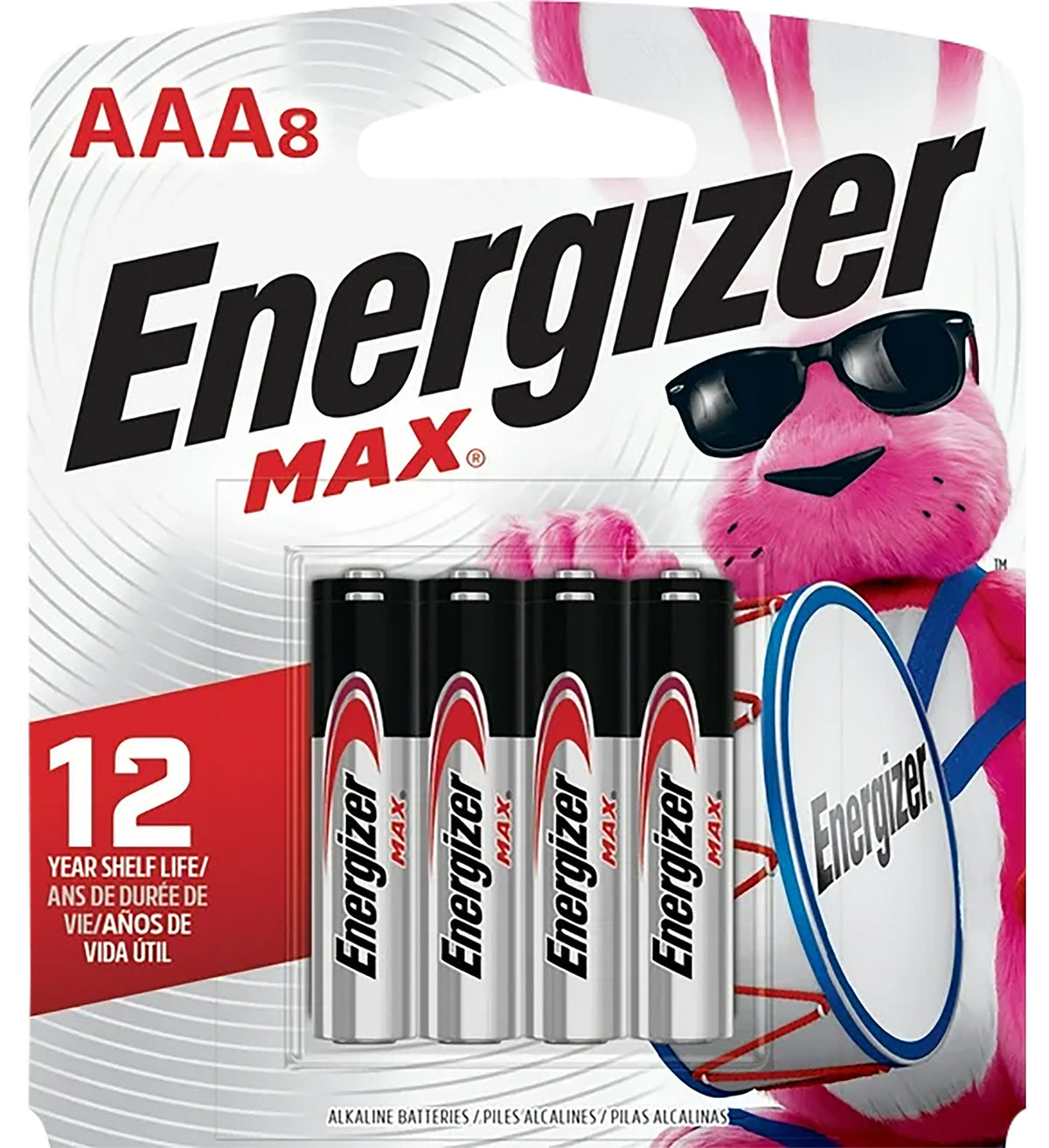Energizer E92MP8 AAA 1.5V Alkaline Max Batteries Pack of 8