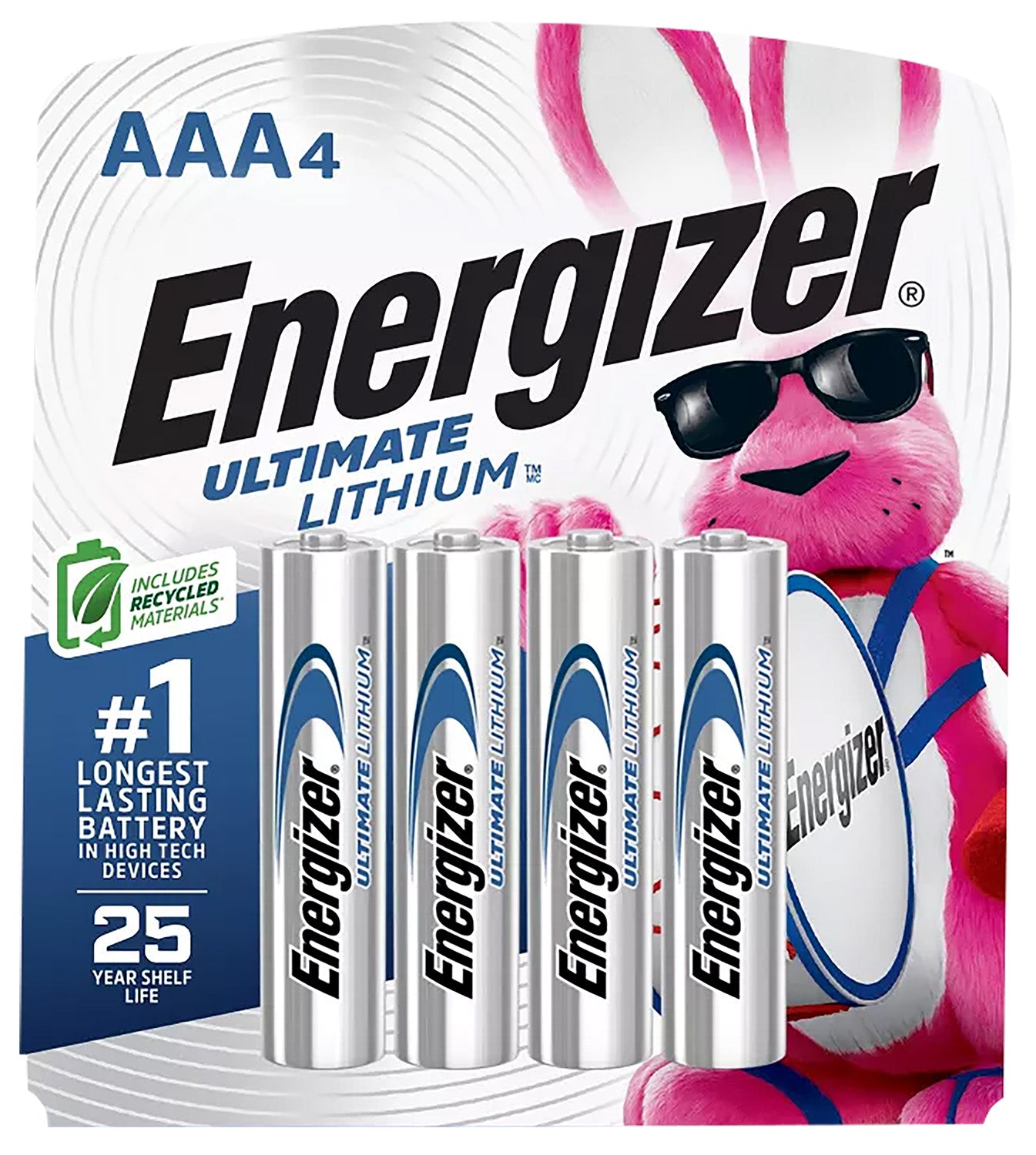 Energizer L92SBP4H3 AAA 1.5V Ultimate Lithium Batteries Pack of 4