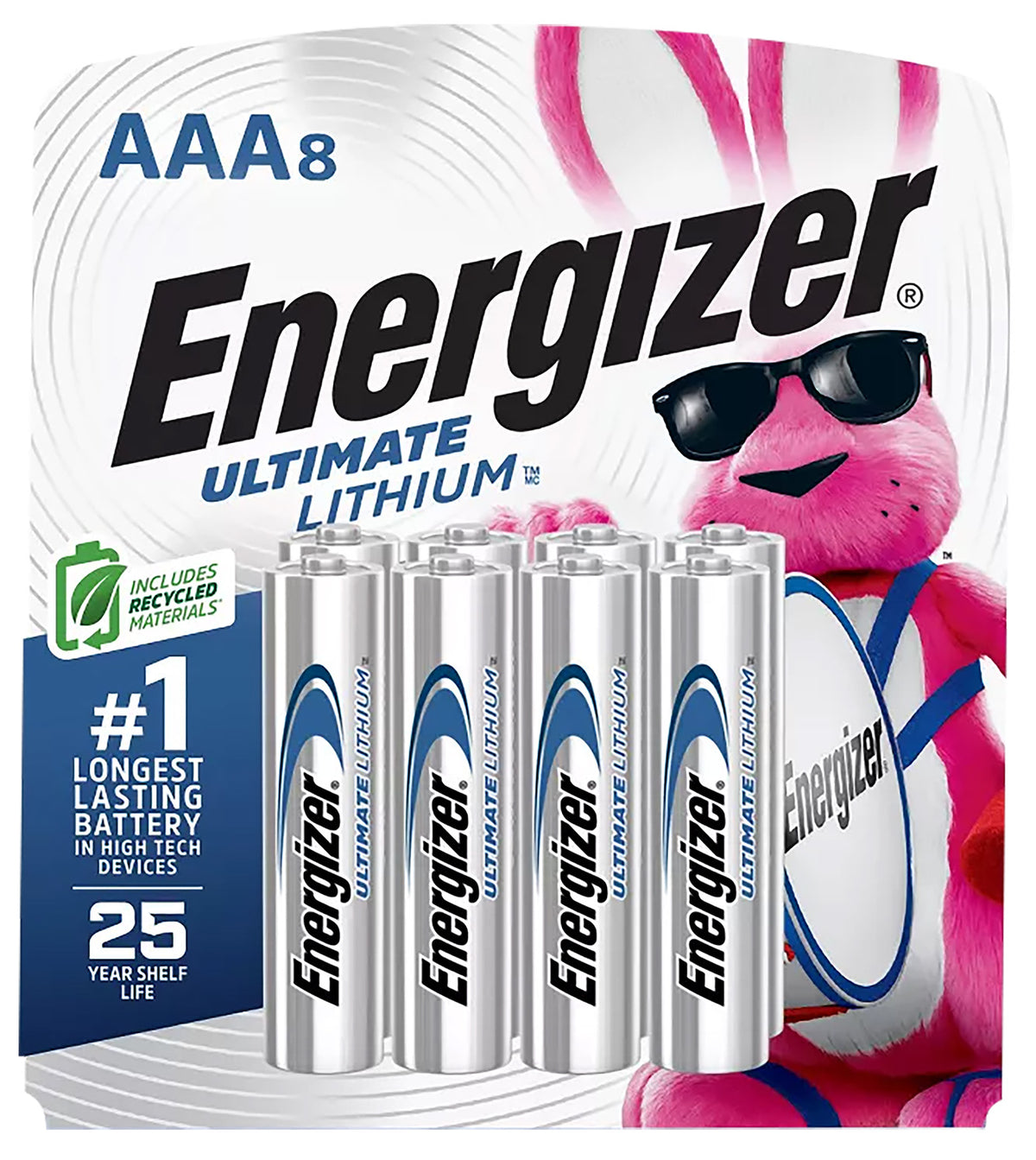 Energizer L92SBP8H3 AAA 1.5V Ultimate Lithium Batteries Pack of 8