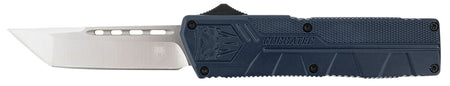 CobraTec Lightweight OTF 3.25" Tanto D2 Steel Plain Blade NYPD Blue Aluminum Handle Includes Pocket Clip
