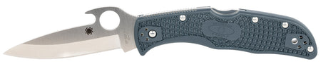 Spyderco Endela Lightweight 3.41" VG-10 Plain Clip Point Blade Blue-Gray Textured FRN Folding Knife