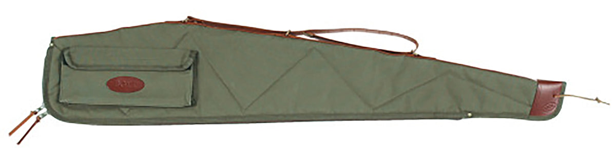 Boyt Signature Scoped Rifle Case 48" Waxed Canvas OD Green Leather Handle