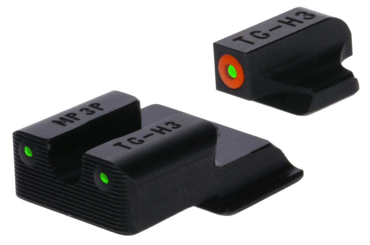 TruGlo TGTG231MP4C Tritium Pro Day/Night Handgun Sight Orange Outline Front & Green Tritium Rear Replacement