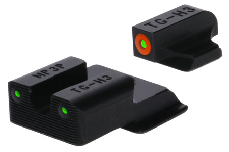 TruGlo TGTG231MP4C Tritium Pro Day/Night Handgun Sight Orange Outline Front & Green Tritium Rear Replacement