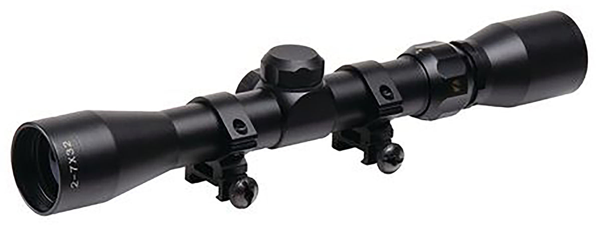 TruGlo TG852732B Trushot Black Anodized 2-7x32mm Scope Duplex Reticle Speed Focus Eyepiece
