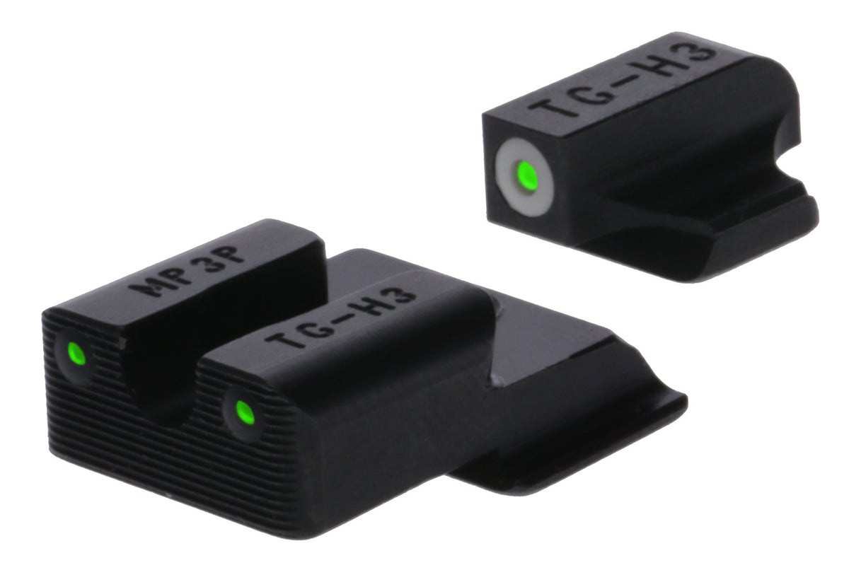 TruGlo TGTG231MP4W Tritium Pro Green Tritium White Outline Front & Rear Night Sights
