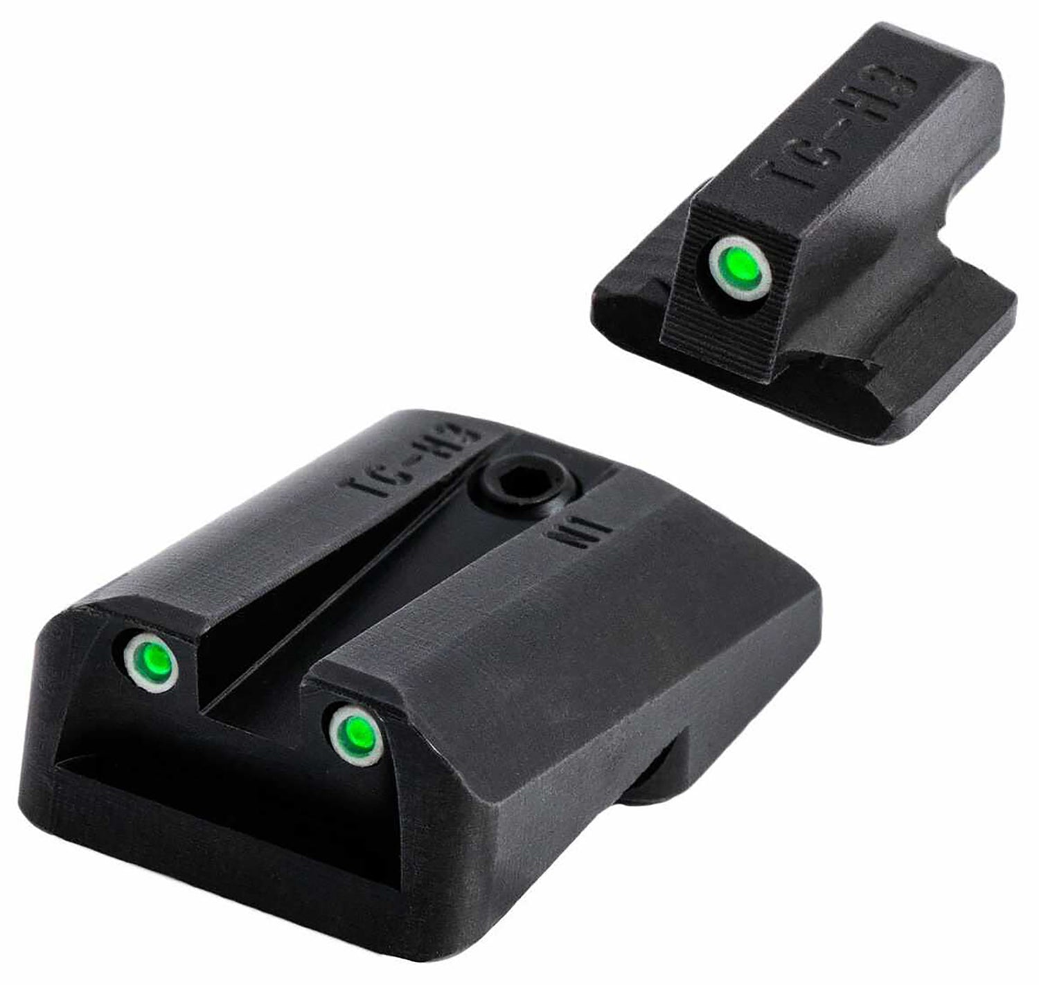 TruGlo TGTG231N4 Green Tritium Iron Night Sights for 1911 Officer & Commander in 9mm/.40 S&W