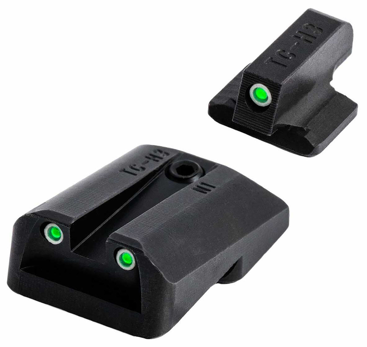 TruGlo Tritium Pro TGTG231Z2W Night Sights Green Tritium White Outline Swiss Tritium Assembled USA