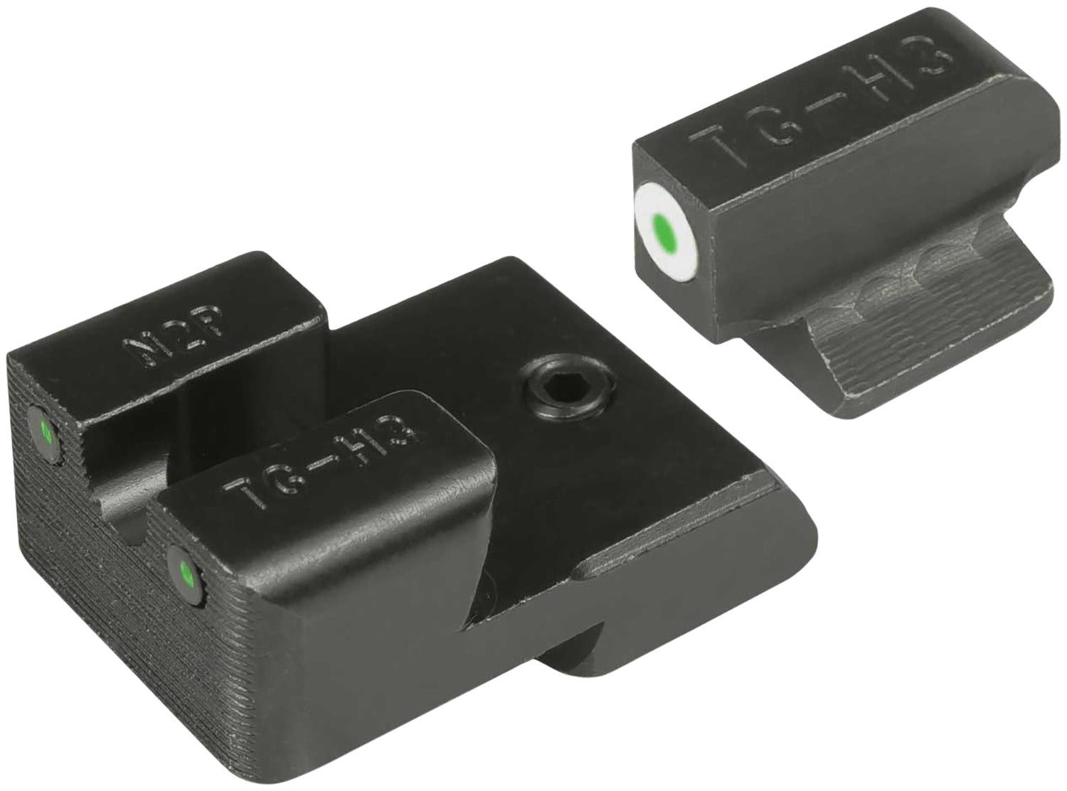 TruGlo Tritium Pro TGTG231N4W Night Sight Set Black Nitride 1911 9mm 40 S&W 3in Officer & 4.25in