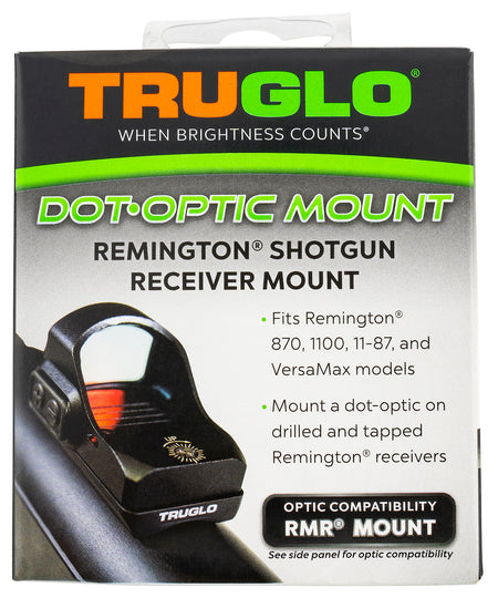 TruGlo TGTG8955R2 Red Dot Optic Shotgun Receiver Mount Black Remington Compatible Trijicon RMR