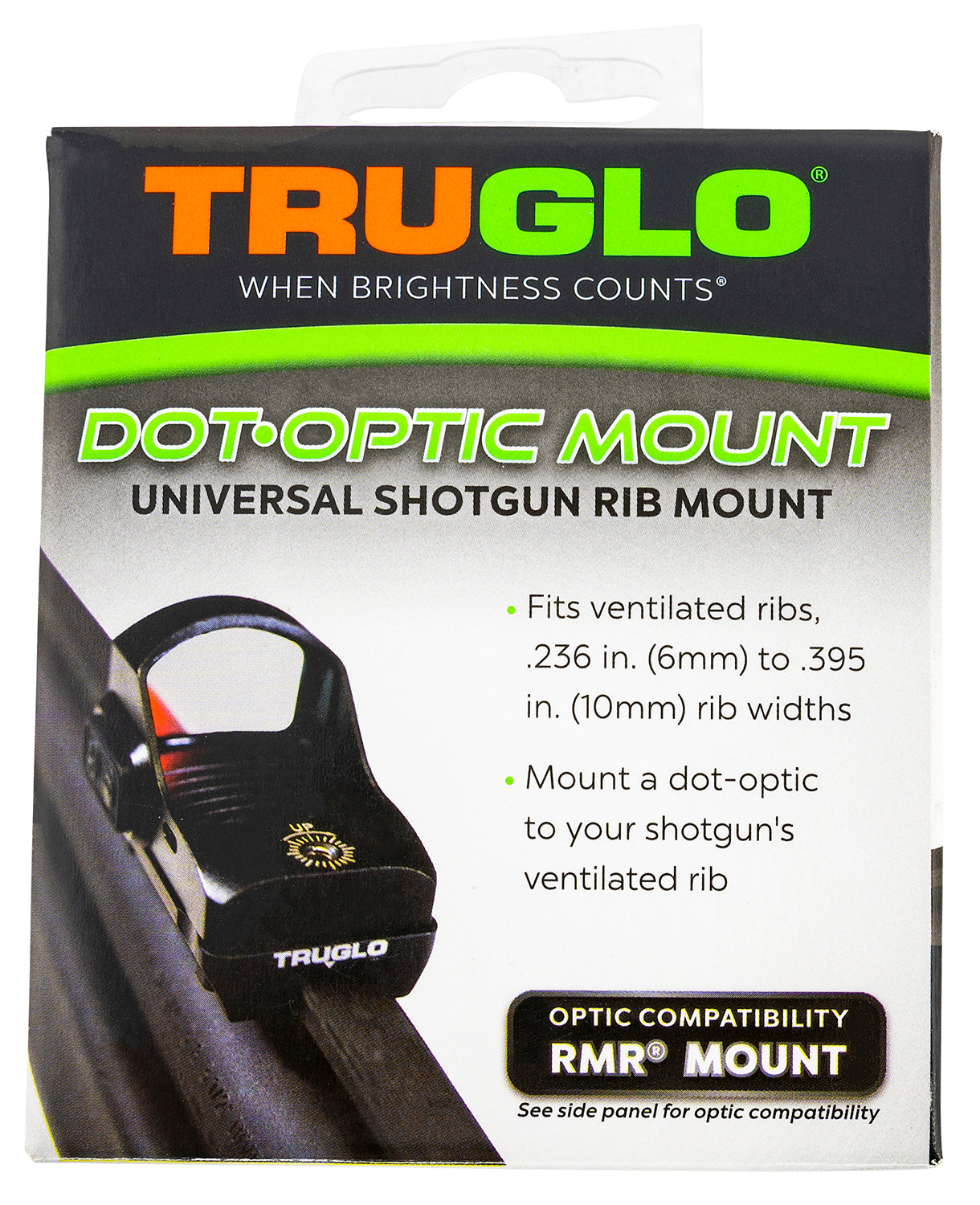 TruGlo TG8954U2 Shotgun Rib Red Dot Optic Mount for Trijicon RMR - No Machining