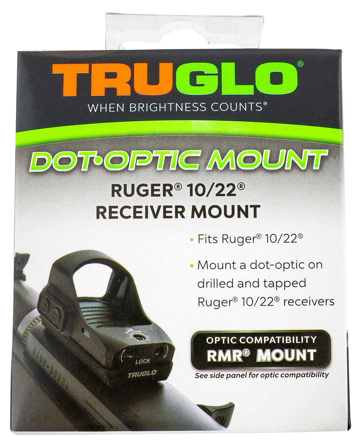 TruGlo TG-TG8955RU2 Ruger 10/22 Rifle Receiver Mount Compatible with RMR Optics
