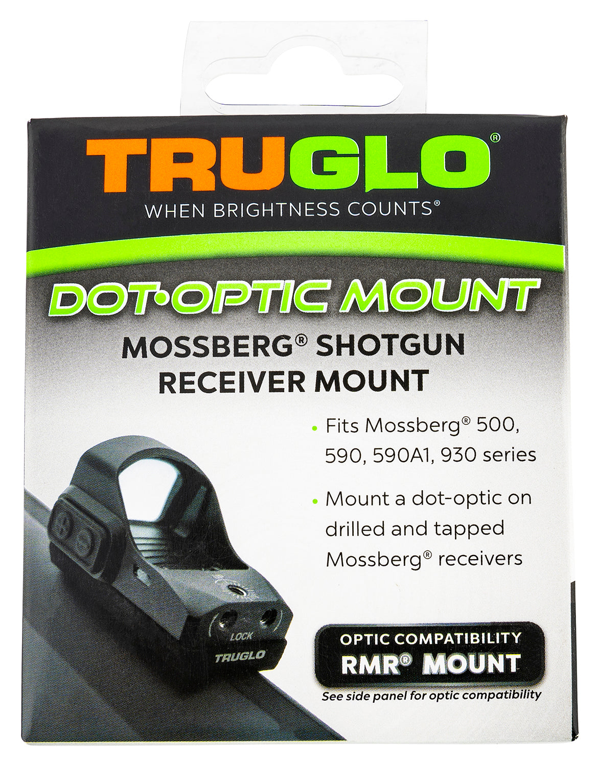 TruGlo TG8955M2 Compact Shotgun Receiver Optic Mount Mossberg Trijicon RMR Black