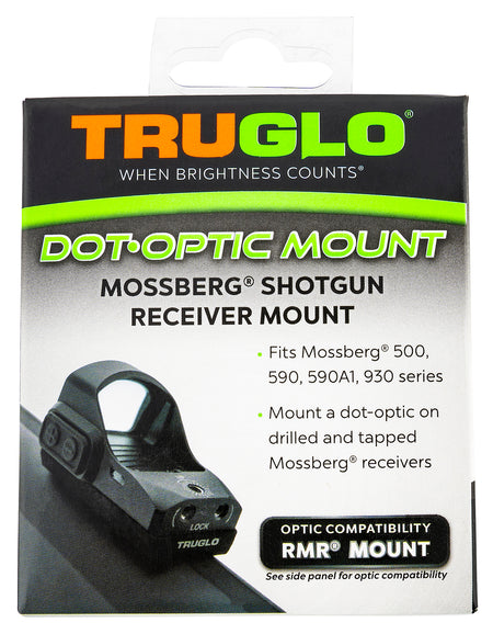 TruGlo TG8955M2 Compact Shotgun Receiver Optic Mount Mossberg Trijicon RMR Black