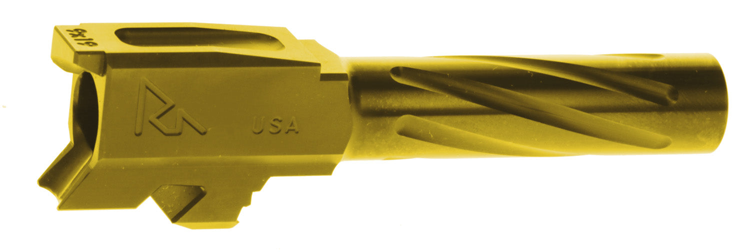 Rival Arms Precision V1 Drop-In Barrel 9mm 3.41" Gold PVD 416R Stainless for Glock 43 43X
