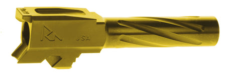 Rival Arms Precision V1 Drop-In Barrel 9mm 3.41" Gold PVD 416R Stainless for Glock 43 43X