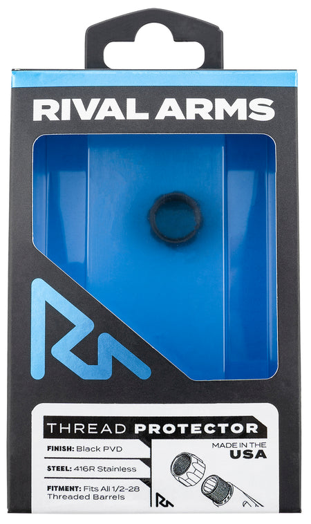 Rival Arms RARA300001A Black PVD 416R Stainless Thread Protector 9mm 1/2"-28 tpi