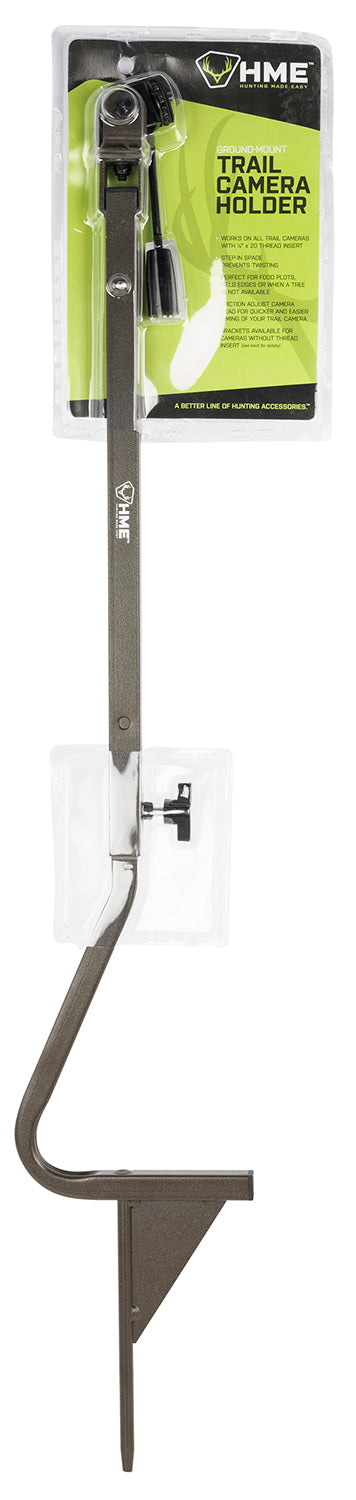 HME Ground Mount Trail Camera Holder HMETCHG 360-Degree Rotation Brown Metal