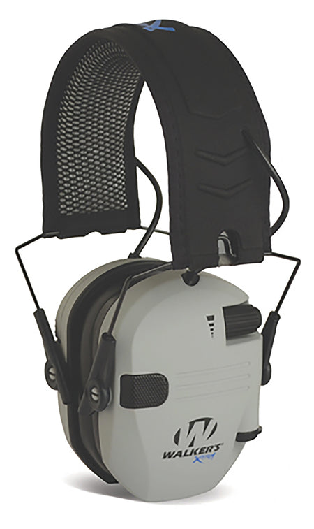 Walker's Razor X-TRM 21 dB Digital Electronic Muff Over the Head Gray Black Bluetooth Polymer