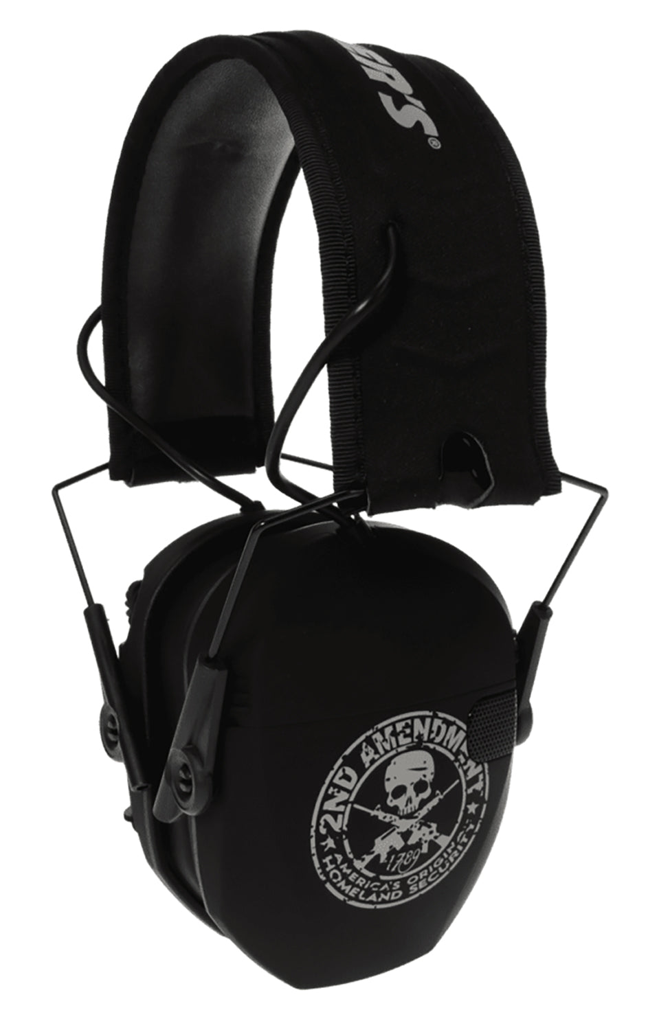 Walker's GWPRSEMFS2A Razor Freedom Electronic Hearing Muff 23 dB Over-the-Head Black 2nd Amendment